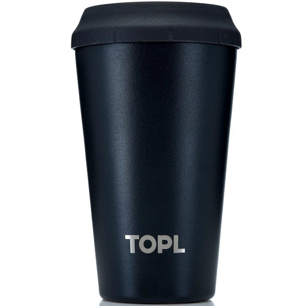 TOPL TPL12JB Vacuüm isoleerbeker - Roestvrijstaal - Met slimme deksel - 354 ML - Zwart