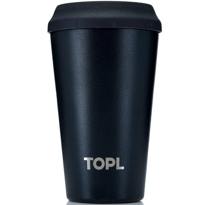 TOPL TPL12JB Vacuüm isoleerbeker - Roestvrijstaal - Met slimme deksel - 354 ML - Zwart