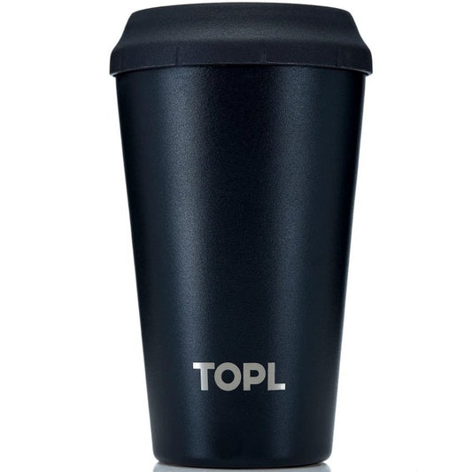 TOPL TPL12JB Vacuüm isoleerbeker - Roestvrijstaal - Met slimme deksel - 354 ML - Zwart