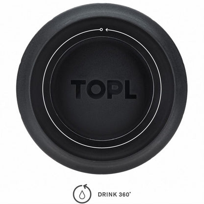 TOPL TPL12JB Vacuüm isoleerbeker - Roestvrijstaal - Met slimme deksel - 354 ML - Zwart