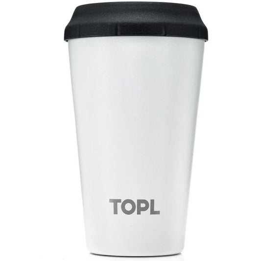 TOPL TPL12OW Vacuüm isoleerbeker - Roestvrijstaal - Met slimme deksel - 354 ML - Wit