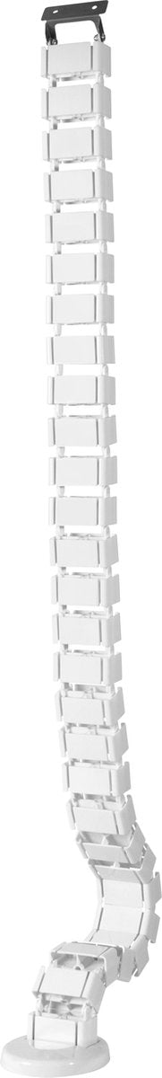 DELTACO OFFICE DELO-0204, Cable duct column with 4 channels and weighted base plate, 1.3m, white