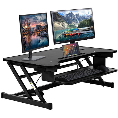 BEST OFFICE FDW-JY-45-Black Verstelbaar sta bureau - 81 cm- ergonomisch - Zwart