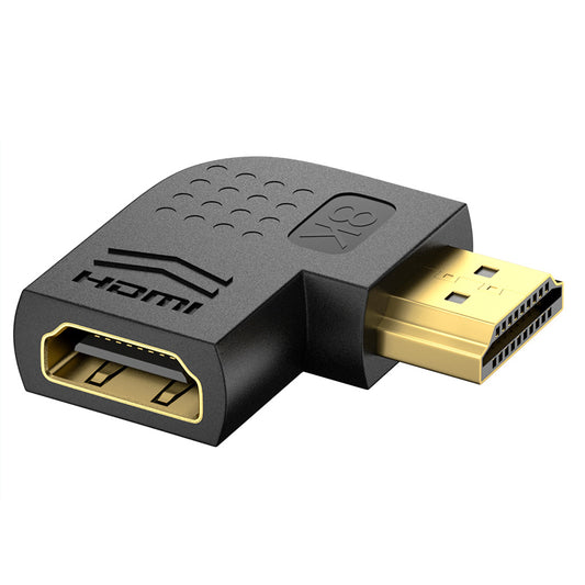 NÖRDIC HDMI-N5019 - schuine HDMI 2.1 adapter - 8K60Hz / 4K120Hz - HDR - Zwart