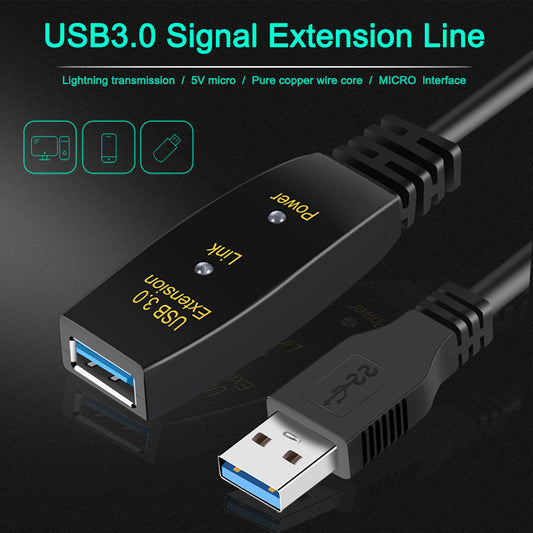 NÖRDIC USB3-EX20 USB actieve verlengkabel 3.1 - 5Gbp - 20m - Zwart