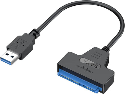NÖRDIC - USB3-SATA - USB-A naar SATA adapter 2.5 SATA III HDD - 5Gbps - Zwart