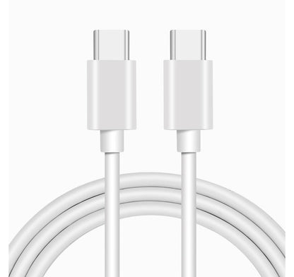 NÖRDIC USBC-305 USB-C naar USB-C kabel - USB 2.0 - 2,4A - 480Mbps - 12W - 50cm - Wit
