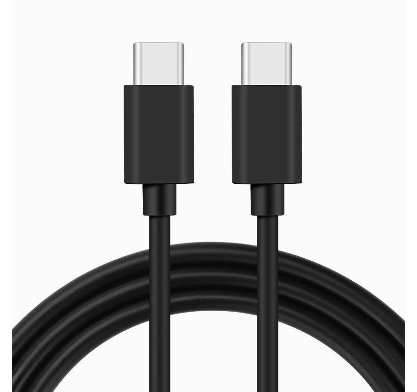 NÖRDIC USBC-306 USB-C naar USB-C kabel - USB 2.0 - 2,4A - 480Mbps - 12W - 50cm - Zwart