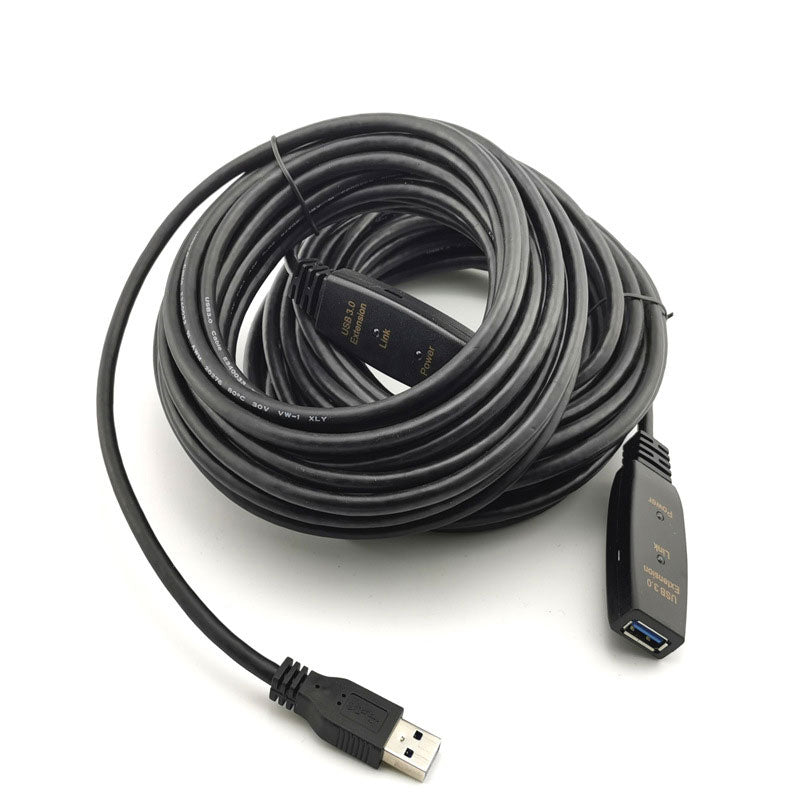 NÖRDIC USB3-EX10 USB actieve verlengkabel 3.1 - 5Gbp - 10m - Zwart