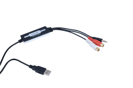 Ezcap EZCAP216 USB Audio-Konverter - Analog zu Digital - 2x Cinch - 1x 3,5mm Klinke - USB 2.0