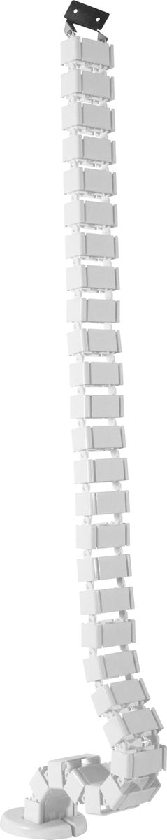 DELTACO OFFICE DELO-0204, Cable duct column with 4 channels and weighted base plate, 1.3m, white