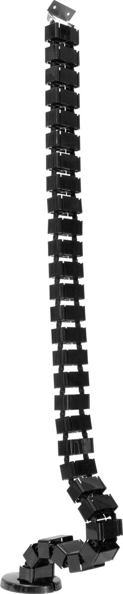 DELTACO OFFICE DELO-0203, Cable duct column with 4 channels and weighted base plate, 1.3m, black