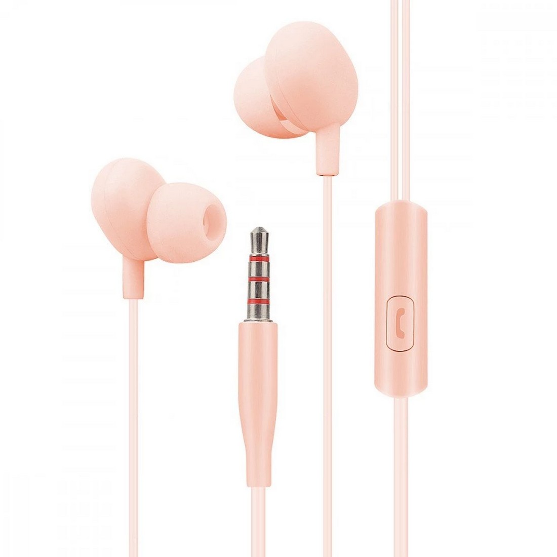 Fontastic 255465 In-Ear Headset - Oordopjes met microfoon - Licht Roze