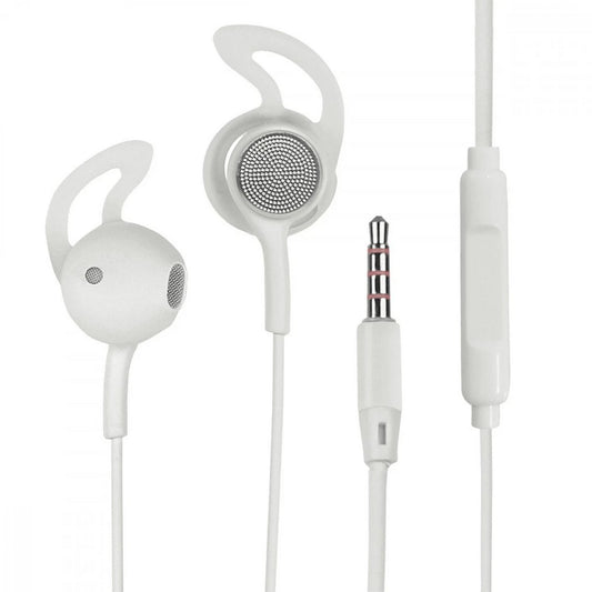 Fontastic 255915 In-Ear Headset – Ohrhörer mit Mikrofon – Verstärkter Bass – Weiß
