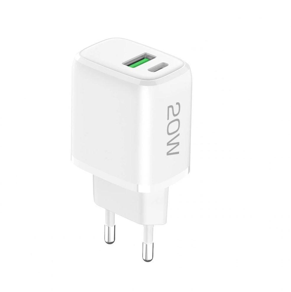 Fontastic 256837 Fast Charger USB to USB-C - Power Delivery - 20W - White