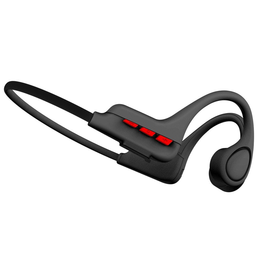 Fontastic 263415 Sporty bone conduction headset - Bluetooth 5.3 - Ultralight - Sports - Black/Red