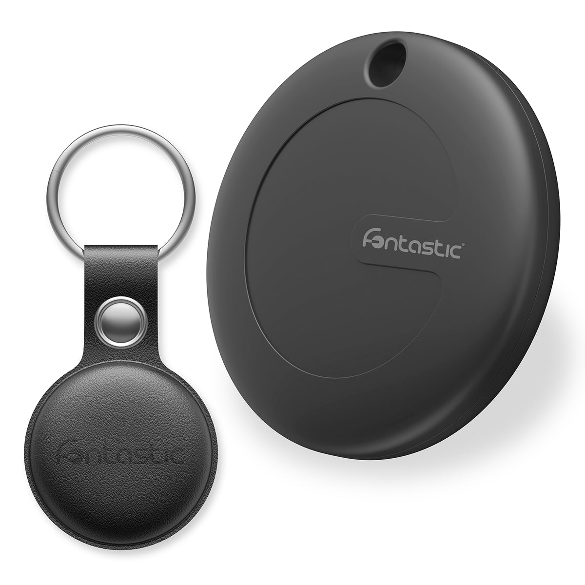 Fontastic 263477 Smart Finder Bluetooth 5.2 - Geschikt voor iOS 14.5 en hoger - MFi-gecertificeerd - Met beschermhoes - Zwart