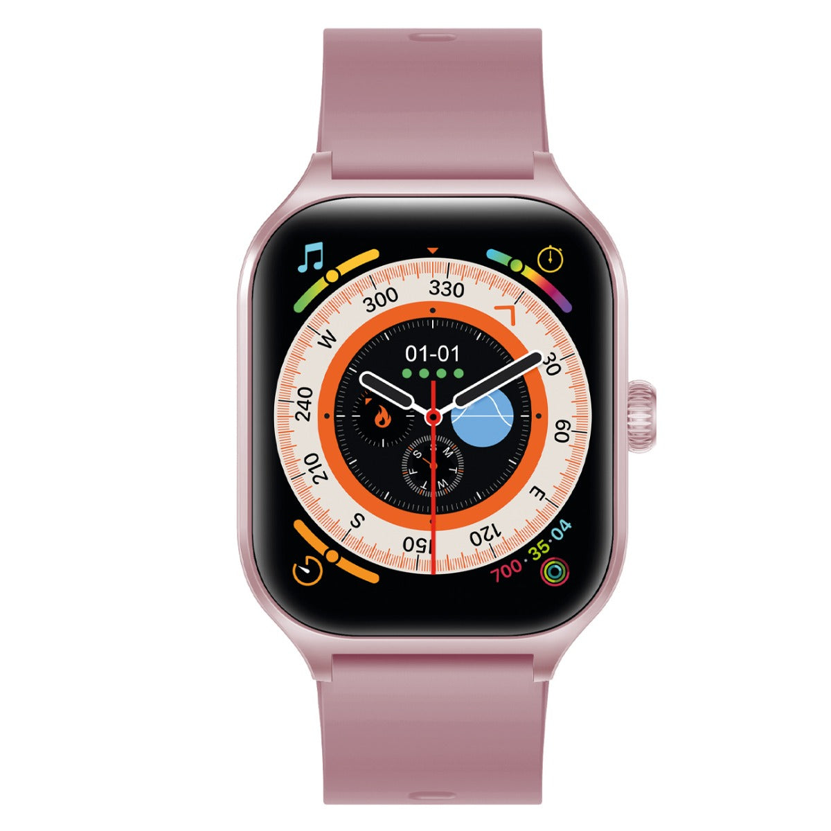 Fontastic 263514 Smartwatch - Universal - 51 mm - Suitable for Android &amp; iOS - Pink