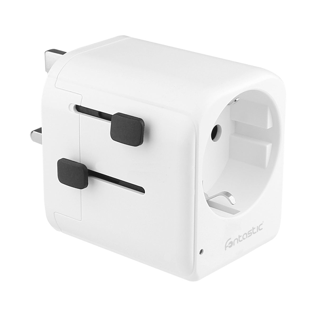 Fontastic 263521 Universele Wereld Adapter - USB  - 100 Landen -USA/UK/AUS - 250V/2500W - Wereldstekker