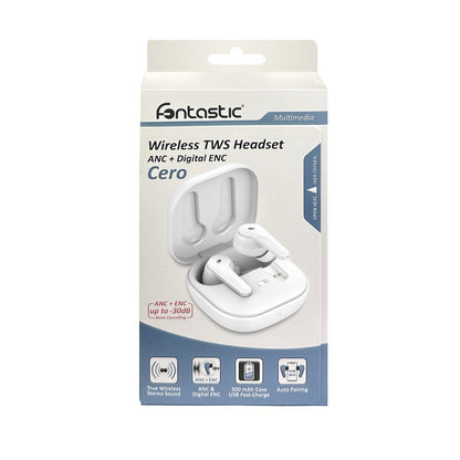 Fontastic 263576 In-ear Oordopjes - Bluetooth 5.3 - ANC/ENC - Wit
