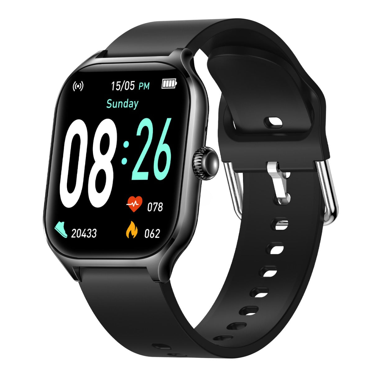 Fontastic 263606 Smartwatch - Universeel - 51 mm - Geschikt voor Android & iOS - Zwart