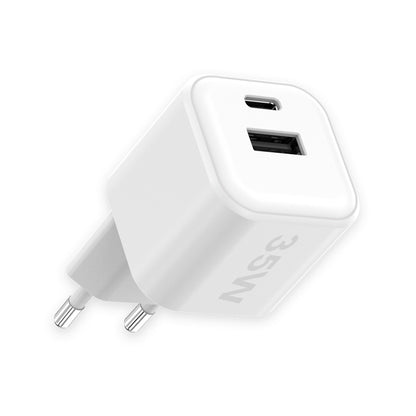 Fontastic 263699 Universal USB Charger - USB-A to USB-C Adapter - 35W - PD USB 3.0 - White
