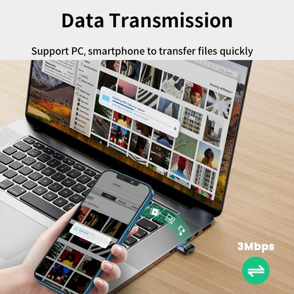 NÖRDIC USB Bluetooth Adapter - Dongle - Suitable for PC, Smartphone, Headset - Windows 11/10/8.1