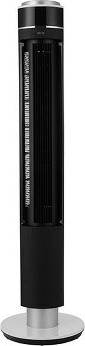 NORDIC HOME CULTURE FT-527 ventilator met afstandsbediening, luchtkoeler met 12 snelheden - LED-display - 112cm, Zwart/Zilver