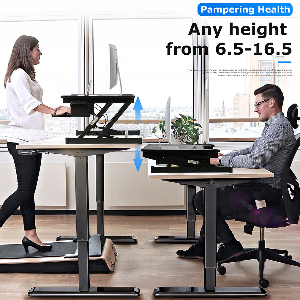 BEST OFFICE FDW-JY-45-Black Verstelbaar sta bureau - 81 cm- ergonomisch - Zwart