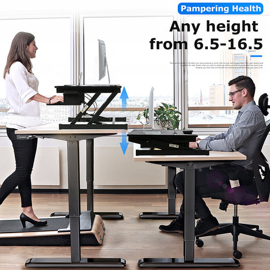 BEST OFFICE FDW-JY-45-Black Verstelbaar sta bureau - 81 cm- ergonomisch - Zwart