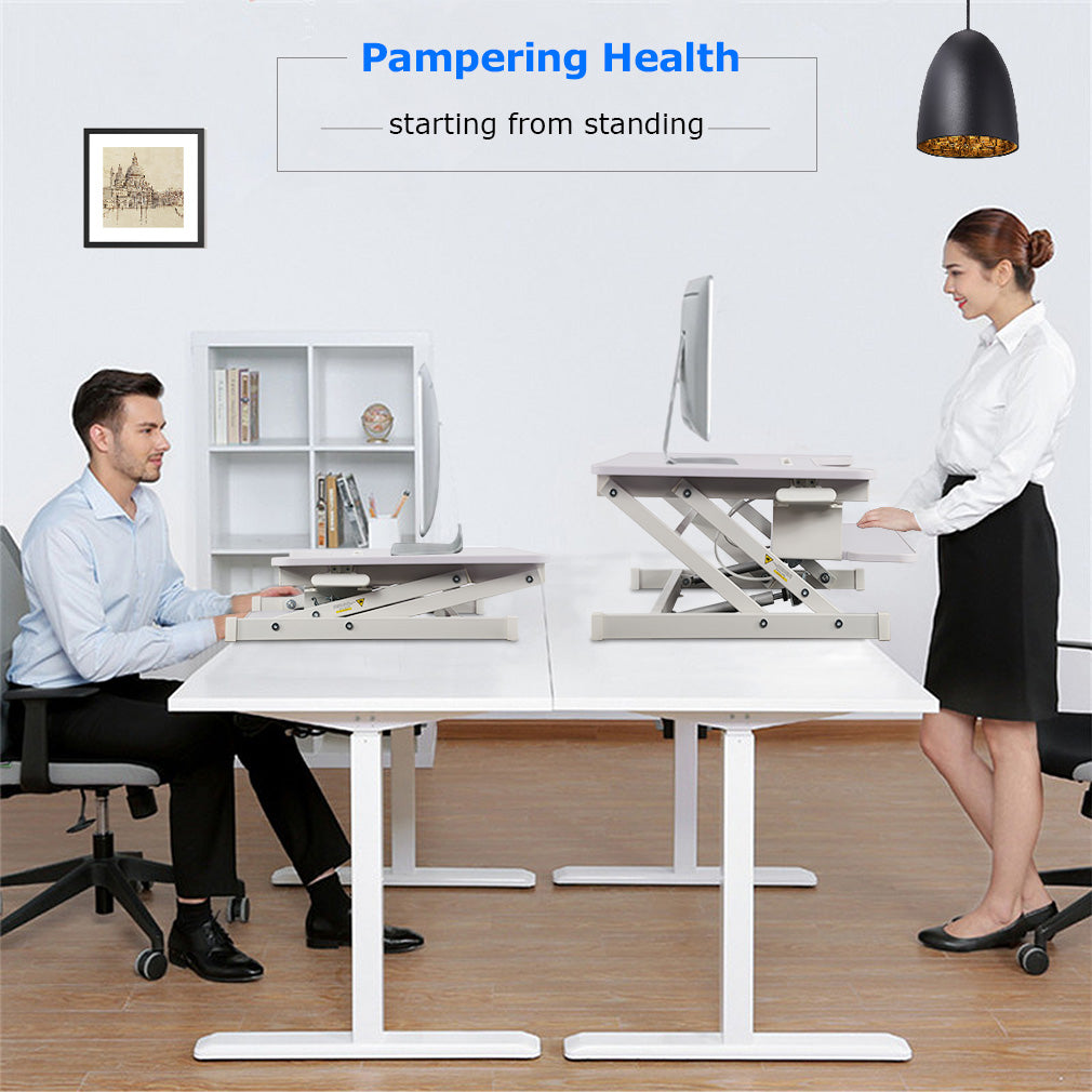 BEST OFFICE FDW-JY-45-White Adjustable standing desk - 114.3 centimeters - ergonomic height adjustable - White