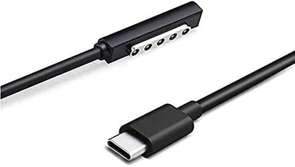 NÖRDIC SURF-107 USB-C oplaadkabel - Geschikt voor Microsoft Surface Pro 1/2 - 12V3A - 36W - 1,5m - Zwart