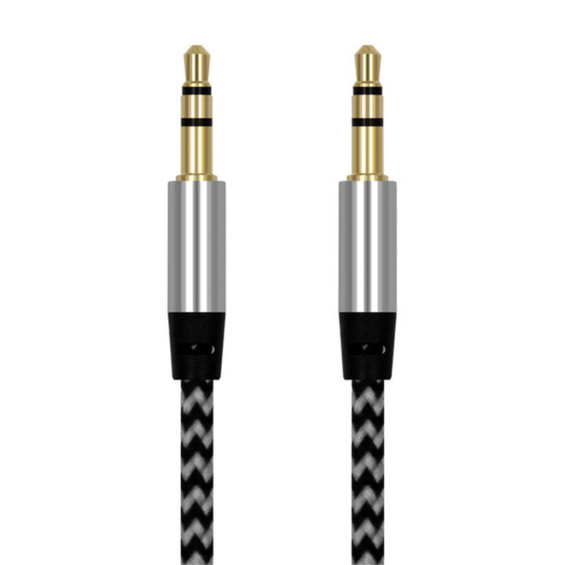 NÖRDIC AD-116 3.5mm Audio Cable - 3-pole - AUX - 1m - Silver/Black