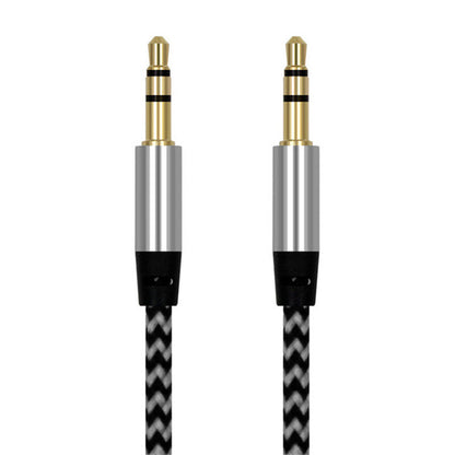 NÖRDIC AD-116 3.5mm Audio Cable - 3-pole - AUX - 1m - Silver/Black