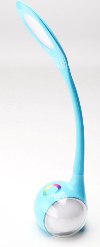 PLATINET PDL20BL, LED Bureaulamp 7W met RGB nachtlamp functie lichtblauw