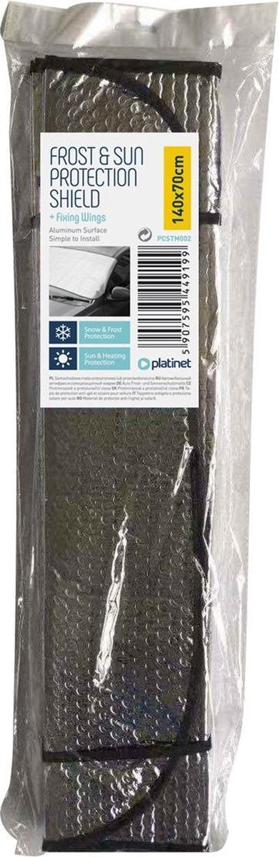 Platinet PCSTM002 Antivries- en zonweringsmat - Voor auto - 140x70cm