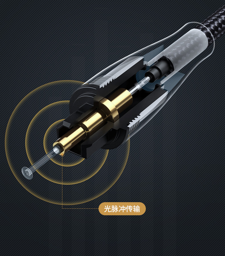 NÖRDIC TOS-215 Fiber Optic Cable Toslink SPDIF - High-quality sound transmission - 5m - Black