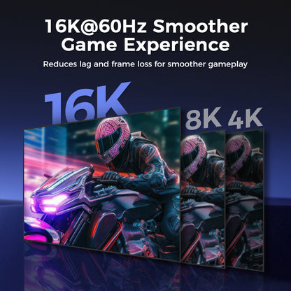 Delmark Displayport 2.0 Kabel - 16K60Hz 8K120Hz - 80Gbps - Ultra HD - Grijs