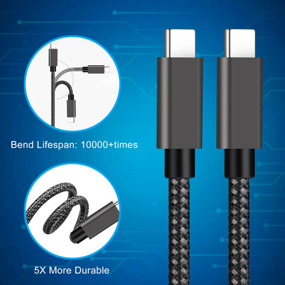 NÖRDIC USBC-N1084 USB-C naar USB-C kabel - USB 3.1 - 60W PD - 5Gbps - 3A Gen1 - 2m