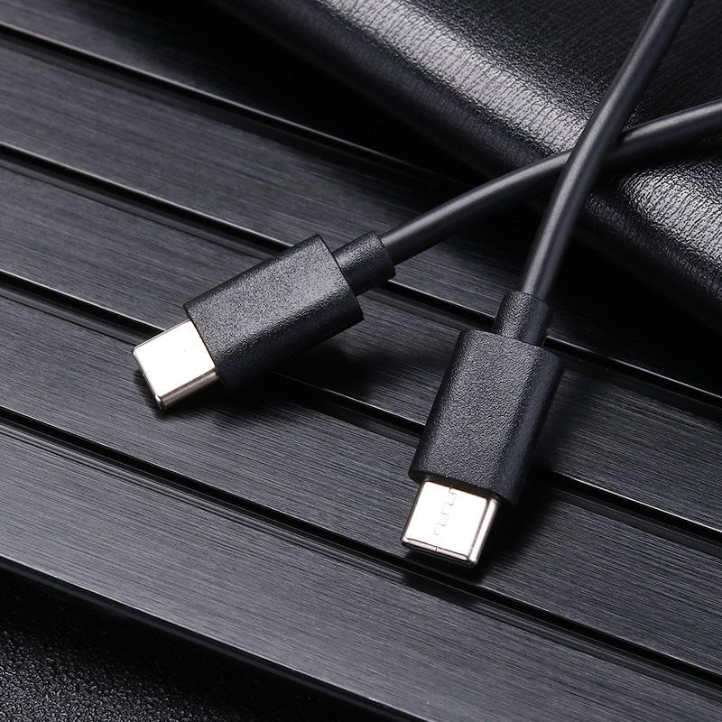 NÖRDIC USBC-321 USB-C naar USB-C kabel - USB 2.0 - 2,4A - 480Mbps - 12W - 2m - Zwart