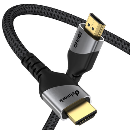 Delmark HDMI 2.1 kabel - 8K60Hz 4K120Hz - Vergulde connectoren - Nylon gevlochten - Grijs
