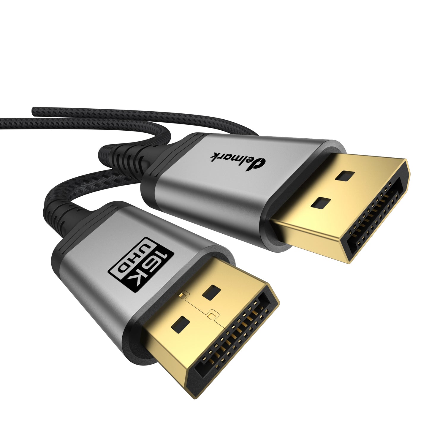 Delmark Displayport 2.0 Kabel - 16K60Hz 8K120Hz - 80Gbps - Ultra HD - Grijs
