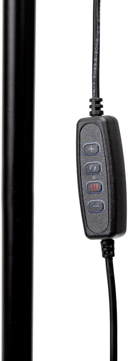 Platinet Signus LED Vloerlamp - Staanlamp Woonkamer - Lamp Slaapkamer - Dimbaar - 150cm