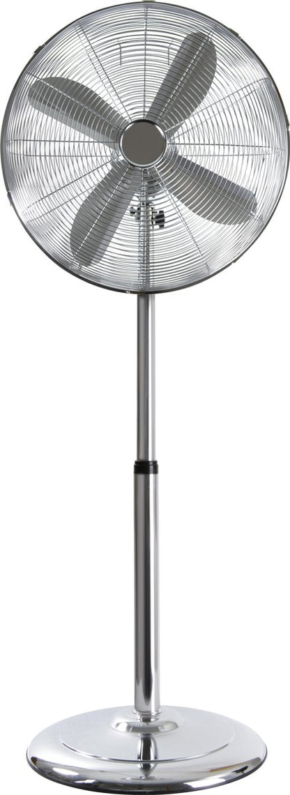 NORDIC HOME FT-561 Metalen vloerventilator met 3 standen - 400 mm - Zilver