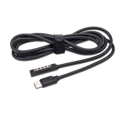 NÖRDIC SURF-107 USB-C oplaadkabel - Geschikt voor Microsoft Surface Pro 1/2 - 12V3A - 36W - 1,5m - Zwart