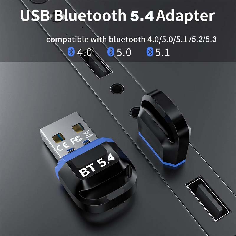 NÖRDIC USB Bluetooth Adapter - Dongle - Suitable for PC, Smartphone, Headset - Windows 11/10/8.1