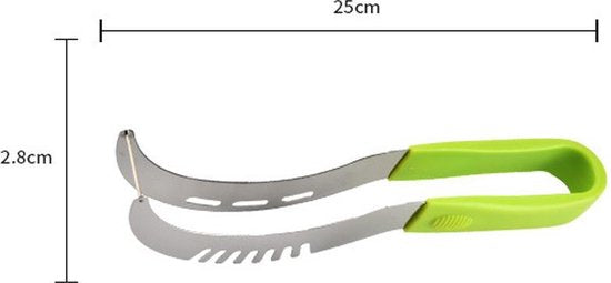Watermeloen snijder - Fruitsnijder - snijder-Meloensnijder meloen snijder RVS keuken gadget