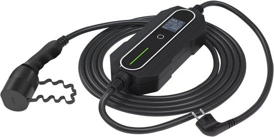 EM2GO EM036ACPS AC Draagbare Laadstation Schuko naar Type2 - 230V - 6/8/10/13/16A - 3,6kW - IP66 - 5m - Zwart
