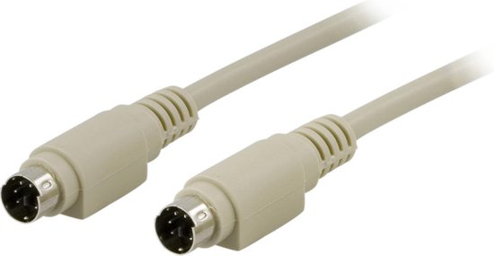 Deltaco Del-46A, Mini Din6M-M - PS/2 Extension cable for keyboard or mouse - 3 meters