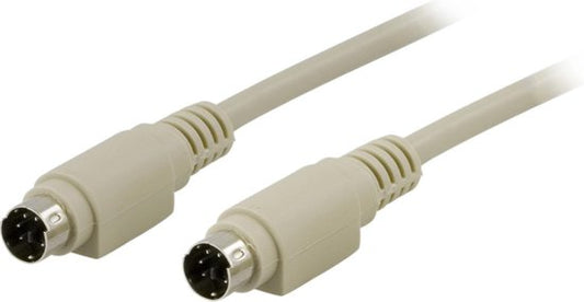 Deltaco Del-46A, Mini Din6M-M - PS/2 Verlengkabel voor toetsenbord of muis - 3 meter